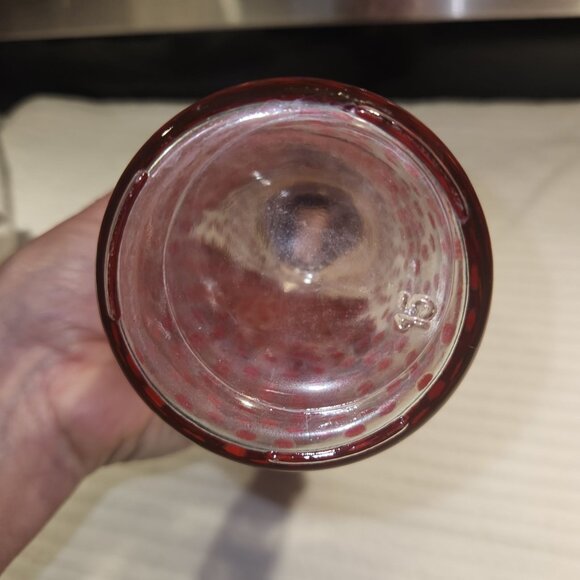 The Pioneer Woman Glass Water Bottle with Red Polka Dots 20 oz Bamboo Lid - Picture 4 of 6